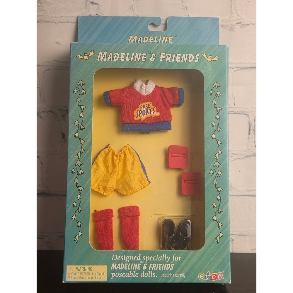 Vintage Madeline & Friends Goal Sports Doll Outfit Set Eden 33448 New in Box